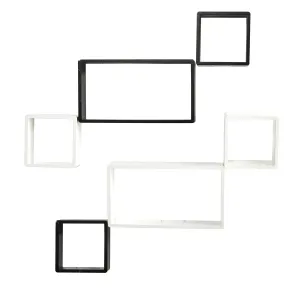 15" Modern Wall Art Decor Floating Shelves (Set of 6)
