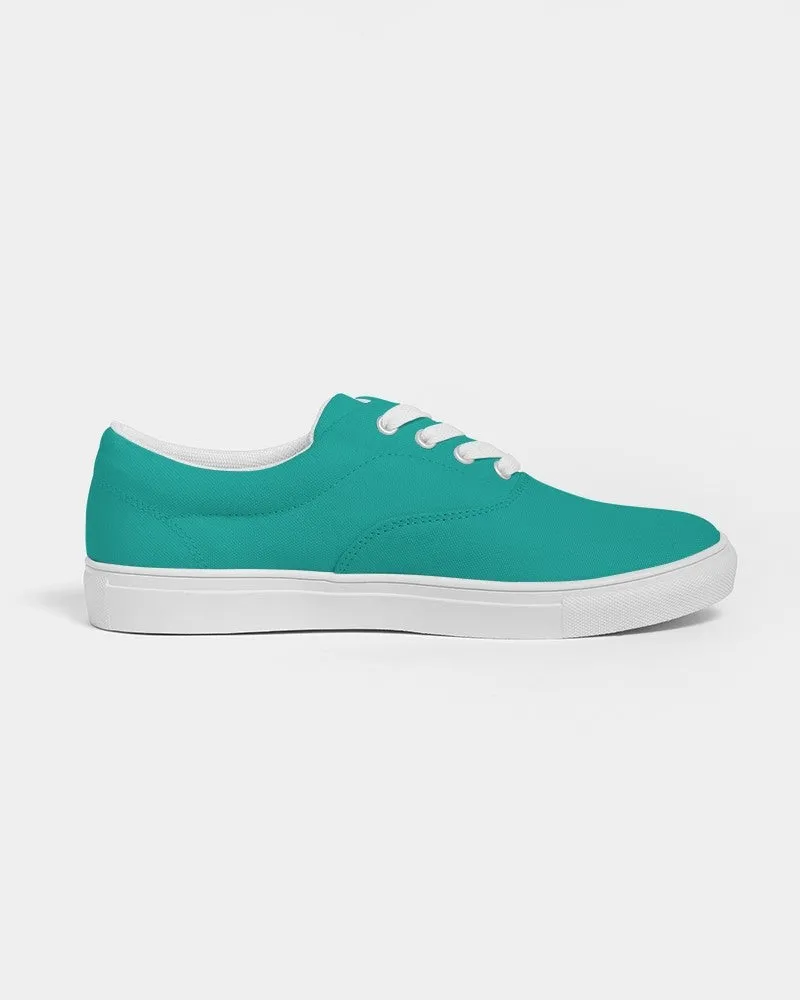 Bright Blue Cool Green Women's Canvas Sneakers | Women's | Bright Pure Blue Cool Green | C100M0Y50K0
