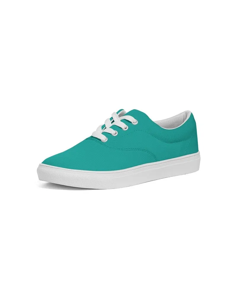 Bright Blue Cool Green Women's Canvas Sneakers | Women's | Bright Pure Blue Cool Green | C100M0Y50K0