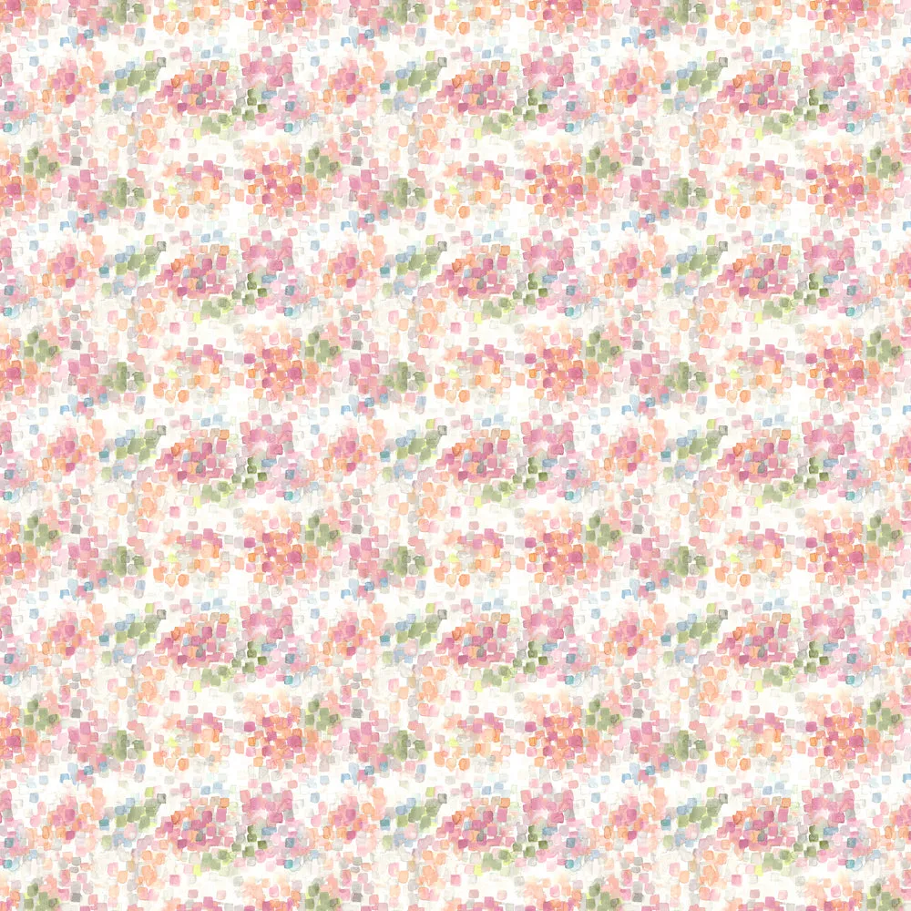 Cothay Printed Cotton Fabric (By The Metre) Coral