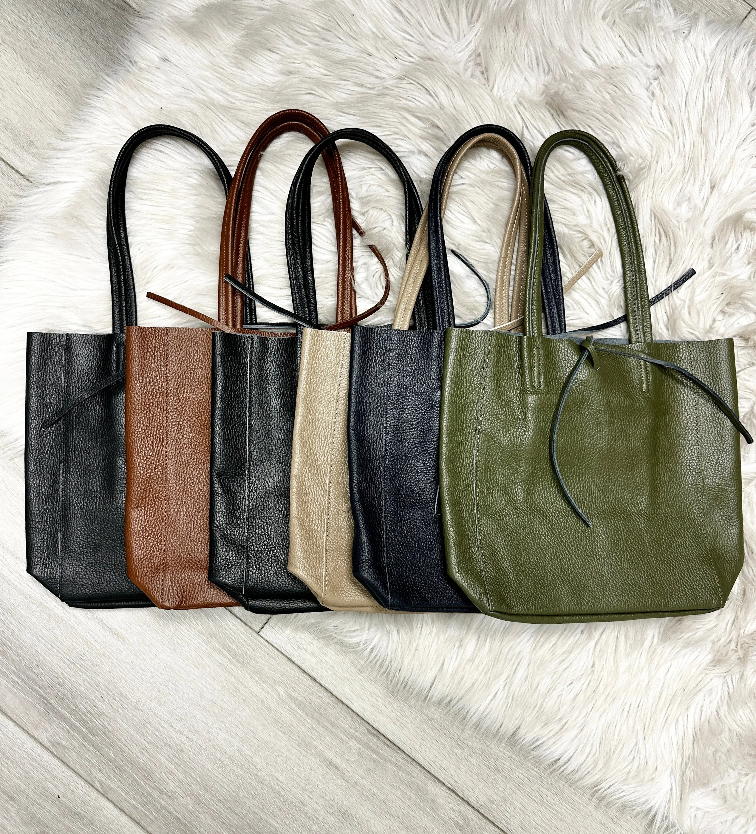 Raya Tote Handbag Genuine Italian Leather