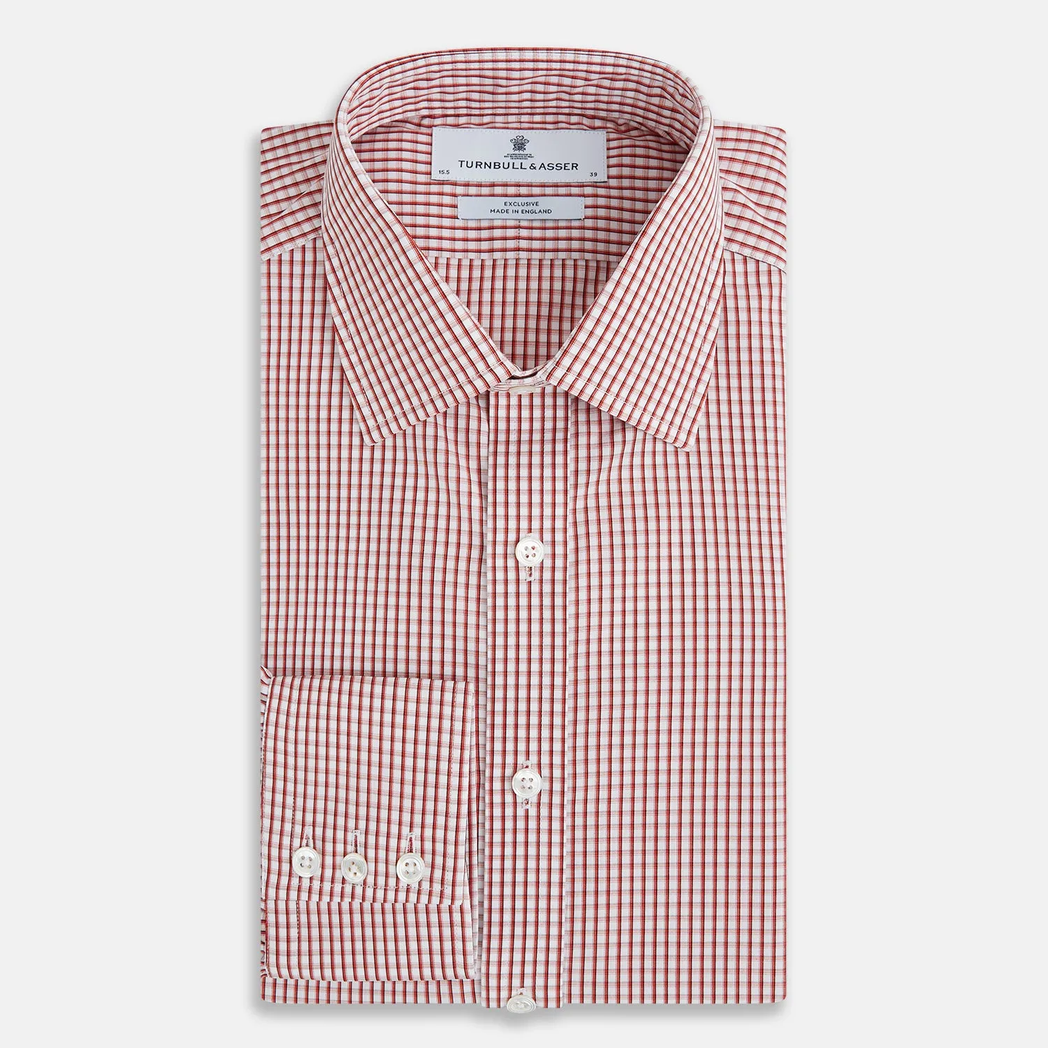 Red Micro Shadow Check Mayfair Shirt